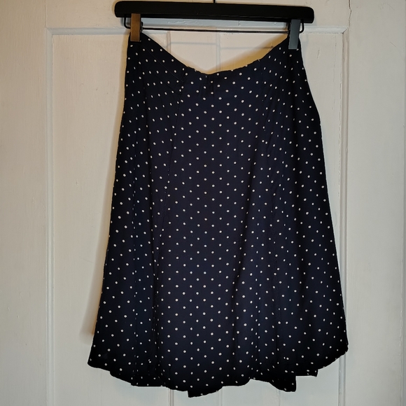 Vintage 80s Anegada's Skirt & Top Set Navy White Polka Dot Womens Size XS/S - Picture 12 of 16
